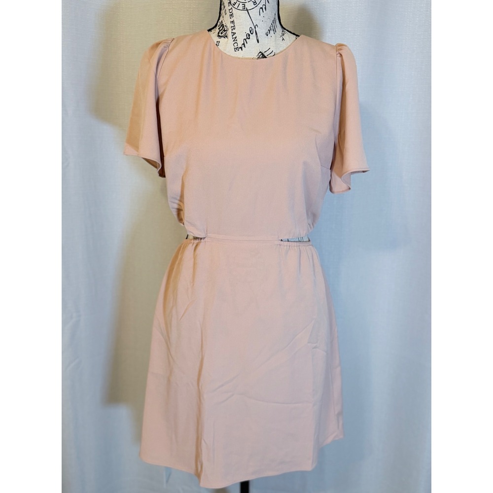 Abercrombie & Fitch Mini Dress Womens Small Peach New Cutout Short Sleeve